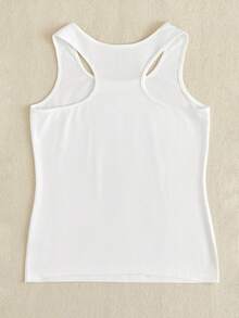 SHEIN EZwear Camiseta Sin Mangas Para Mujer - Blanco - Ver 2