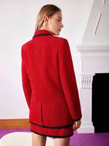 MOTF PREMIUM 羊毛混紡斜紋呢小西裝