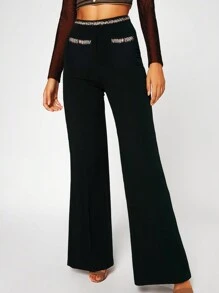 SHEIN Frenchy 女士西裝褲 - 黑色 - 查看 1