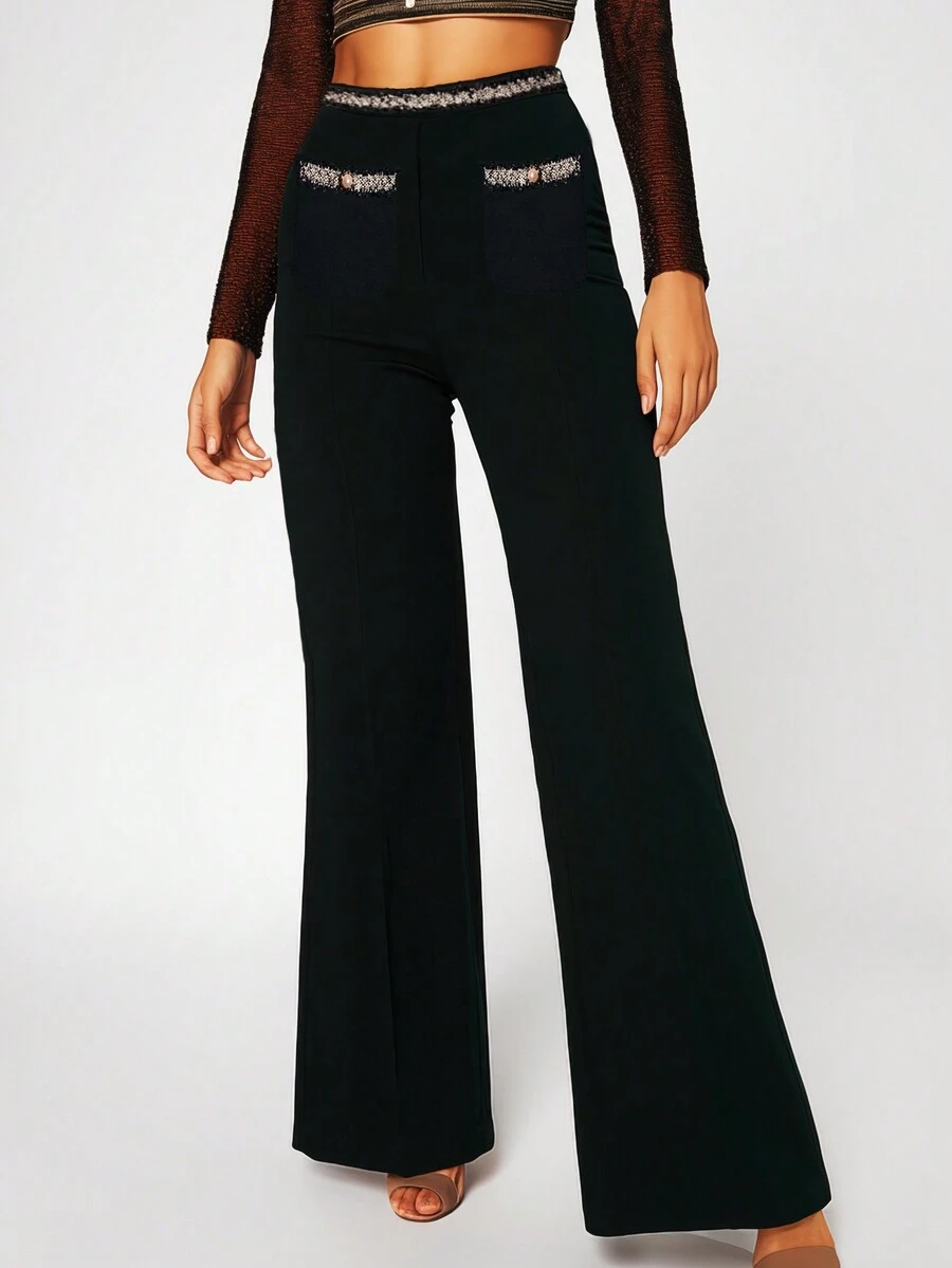 SHEIN Frenchy 女士西裝褲 - 黑色 - 查看 1