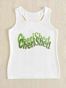 SHEIN EZwear Camiseta Sin Mangas Para Mujer - Blanco - Ver 4