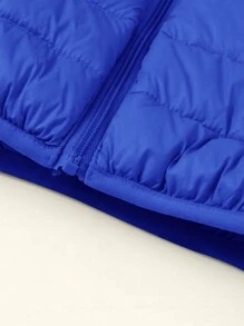 Tween Boy Hooded Padded Coat (Big Kid) - Royal Blue - View 4
