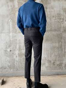 男士休閒時尚毛衣 - 藍色 - 查看 2