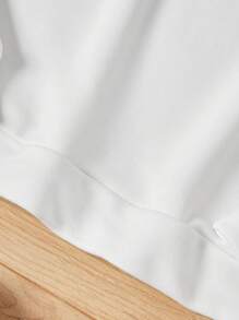 RueChic Men's Floral And Slogan Print Sweatshirt - White - View 3