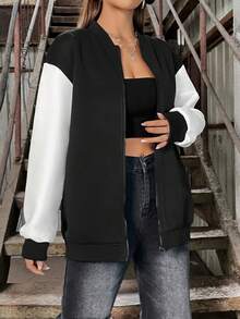SHEIN Unity Chaqueta De Mujer - Blanco y Negro - Ver 5