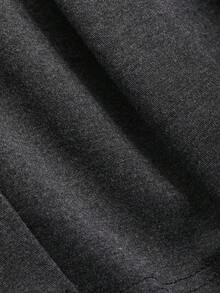 FRIFUL Chất rắn Nút phía trước áo - Xám - Xem 7