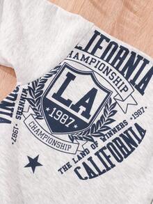 SHEIN 秋冬女童字母印花套頭衛衣 - 灰色 - 查看 6