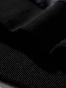 男式宽松卡通印花圆领运动衫 - 黑色 - 查看 4