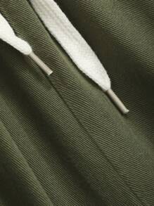 Dazy Star Của phụ nữ Eo dây rút Túi có nắp Quần - xanh quân đội - Xem 5