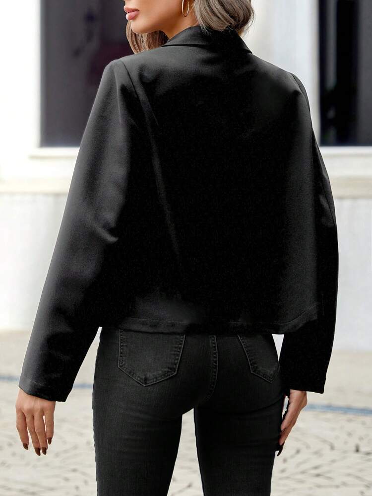 Lapel Neck Flap Detail Blazer In Fall/Winter