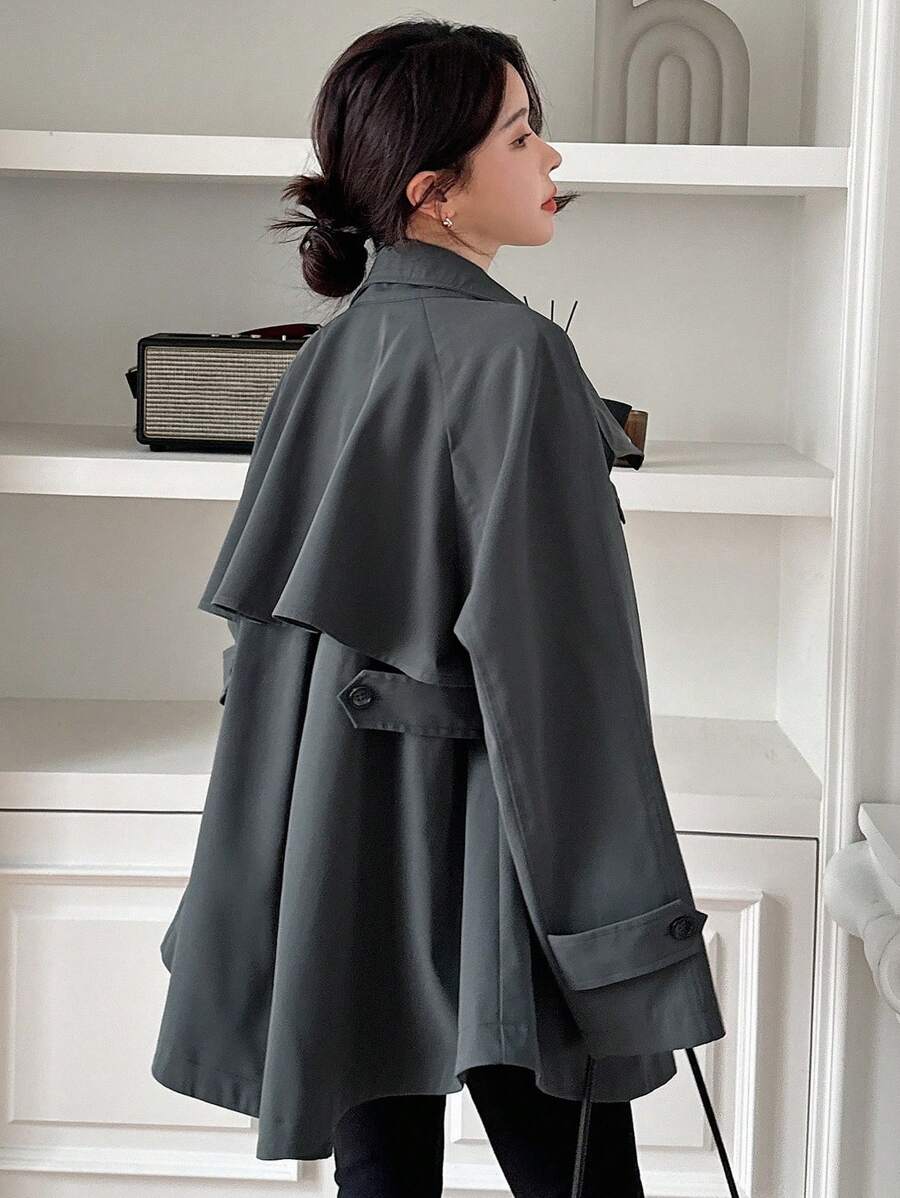 Dazy Star 女士纯色商务休闲风衣，秋季女式夹克，秋季女装