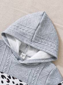 SHEIN Young Girls' Leopard Print Sweatshirt - Multicolor - View 4