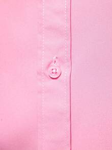 Manfinity Homme Men Contrast Trim Button Up Shirt - Pink - View 4