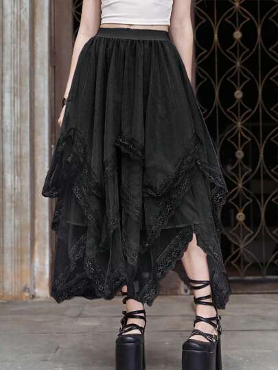 leinwande patchwork ruffled hem top ブラック 5136hcCcFdL._UY1000_.jpg