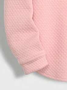 Manfinity Homme Nam Màu thuần Ngực đơn Áo khoác kiểu sơ mi - Hồng - Xem 4