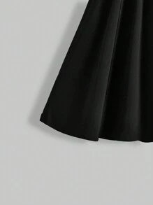 ROMWE Kawaii Của phụ nữ Ren Vá lại Khối màu Cổ thuỷ thủ Đầm - Đen và trắng - Xem 3