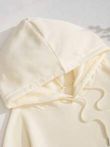 SHEIN EZwear 大码蝴蝶印花卫衣 - 米色 - 查看 5