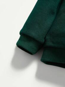 Baby Boy Letter Graphic Sweatshirt and Colorblock Pullover