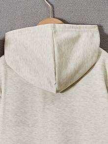 SHEIN 少女字母印花卫衣 - 灰色 - 查看 4