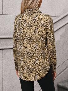 SHEIN LUNE In Toàn bộ Nút phía trước Áo sơ mi - Nhiều màu - Xem 2