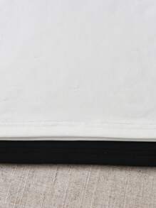 Sparklyn Tween Girl 2pcs/Set Short Knit T-Shirt With Color Block - Black and White - View 4