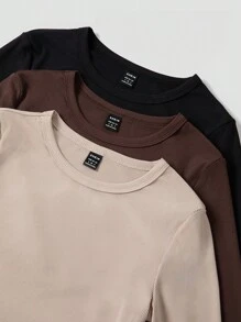 Flirla Conjunto De Varias Piezas De Camisetas Básicas De Manga Larga