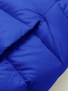 Tween Boy Hooded Padded Coat (Big Kid) - Royal Blue - View 3