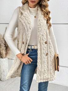 SHEIN Frenchy 女士常規外套 - 杏色 - 查看 4