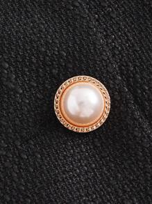 SHEIN MOD Women's Woolen Coat With Square Collar And Single-breasted Button Closure - Black - View 4