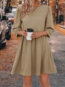 SHEIN LUNE 女性燈籠袖洋裝