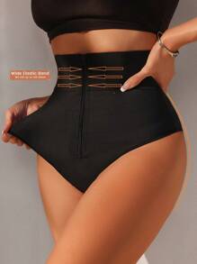 SHEIN 女士拉鍊塑身褲 - 黑色 - 查看 5