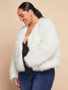 SHEIN BAE Buổi tiệc Trắng Sang trọng áo , Năm mới Đêm trước Trang phục - trắng - Xem 5