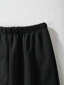 SHEIN 少女貓咪印花套裝連帽衫和褲子 - 彩色 - 查看 6
