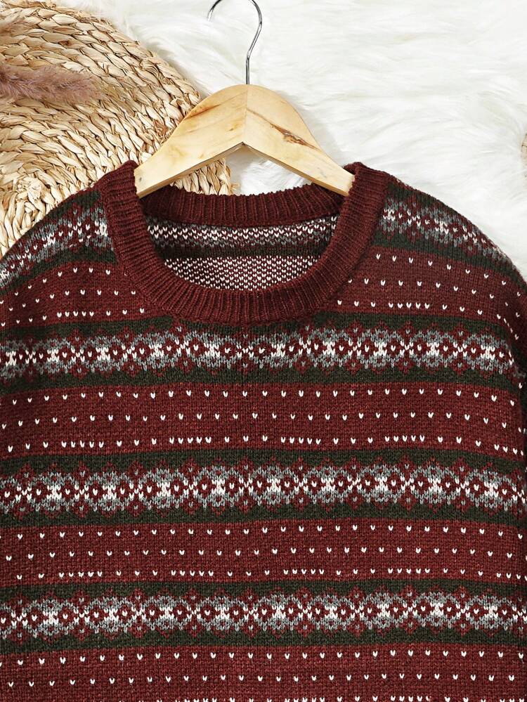 Teen Girls' Striped Sweater Pullover