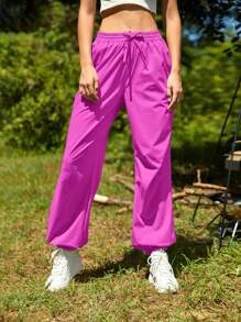 In My Nature Pantalones Deportivos Urbanos A Prueba De Salpicaduras Para Mujer Al Aire Libre - Rosa - Ver 5
