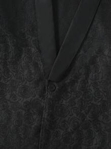 2 件套 時尚帥氣的男孩休閒套裝,搭配西裝外套和長褲,非常適合秋季優雅或浪漫的派對和演出 - 黑色 - 查看 8