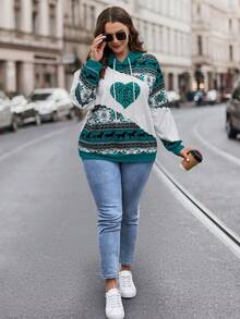 SHEIN LUNE Sudadera De Gran Tamaño - Multicolor - Ver 5