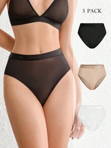 Ocili Leisure 3pack Letter Graphic Tape Waist Brief - Multicolor - View 1