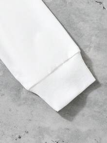 Bé trai Khối màu Tay áo dài Lá thư In Hoodie Và Quần thể thao Bộ - Nhiều màu - Xem 5