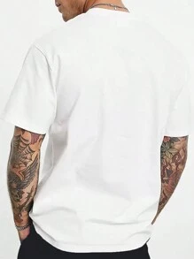 Men's Casual Minimalist Letter Print Short Sleeve T-Shirt