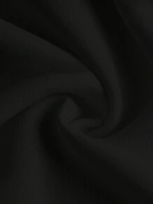 少女貼身短款拉鍊運動衫,配有褶邊細節 - 黑色 - 查看 3