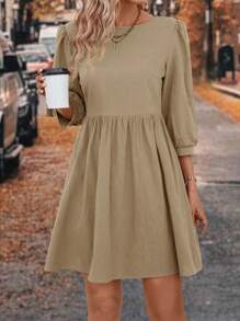 SHEIN LUNE 女性燈籠袖洋裝