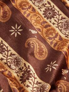 ROMWE Hippie Ladies' Fleece Paisley Print Pants - Orange - View 4