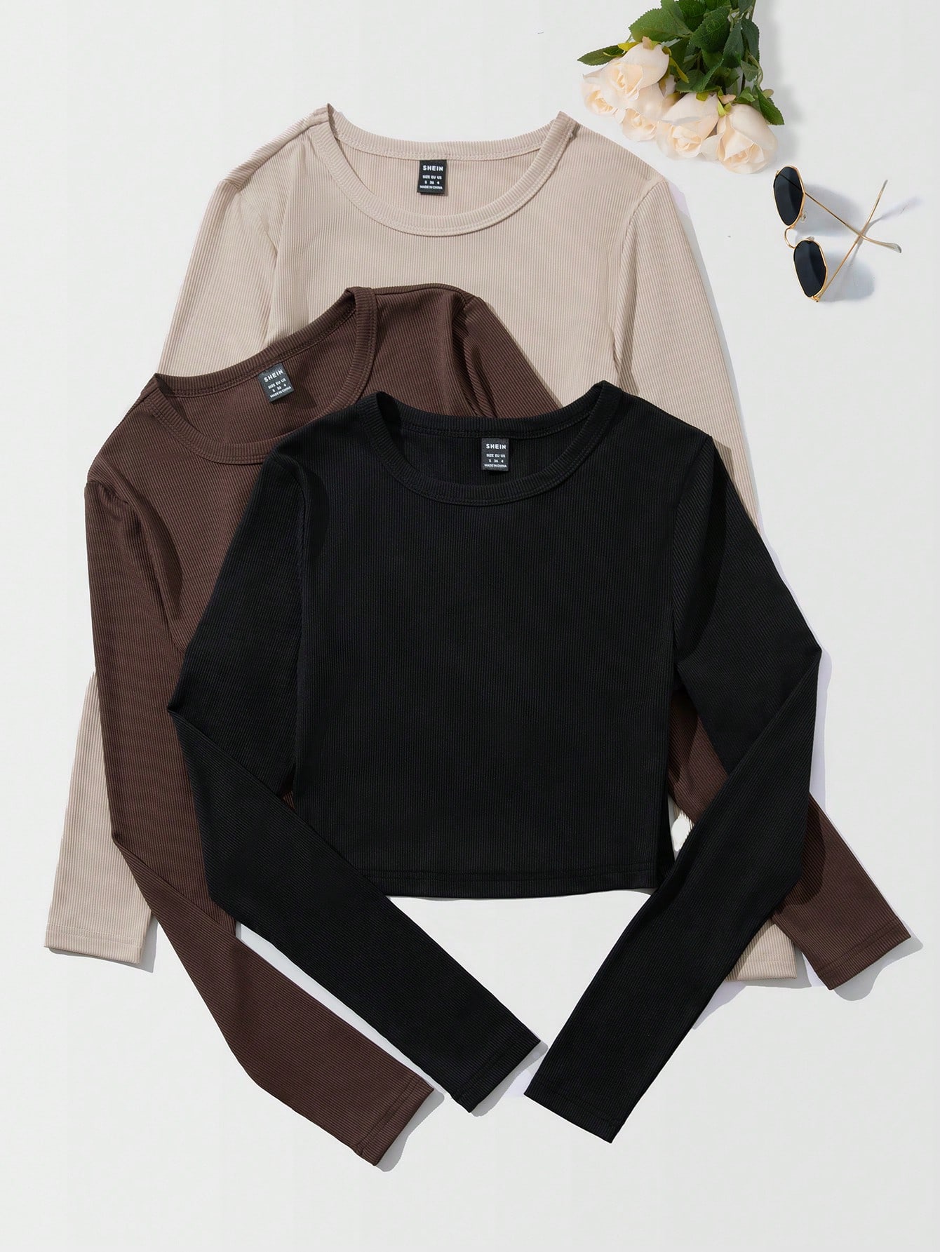 Ribbed knit tee
