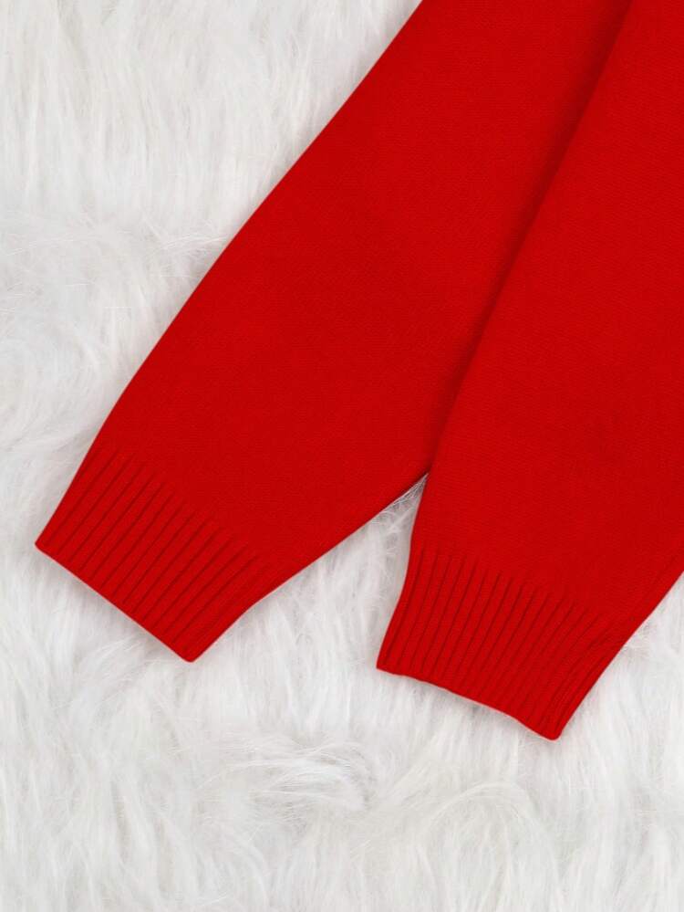 Baby Girls' Color Block Cardigan With Ruffle Detail And Raglan Sleeve