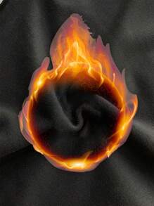 EMERY ROSE Double Pocket Drawstring Hoodie With Inner Detachable Warm Hooded Jacket Fall Winter Cloth For Women - Multicolor - View 7