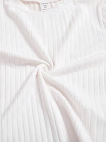 Cô gái Tween Áo phông trơn & Nơ mặt trước Váy Dây - Đỏ - Xem 5