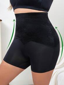 Plus Size Map Print Shapewear Bottom