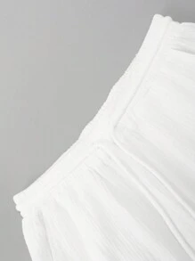 Manfinity Homme 男士寬鬆純色長袖長褲西裝,附有缺口翻領設計 - 白色 - 查看 4