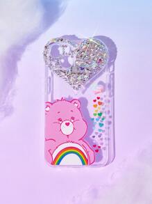 ROMWE X Care Bears Cute Bear Rhinestone Decor Phone Case - Multicolor - View 2